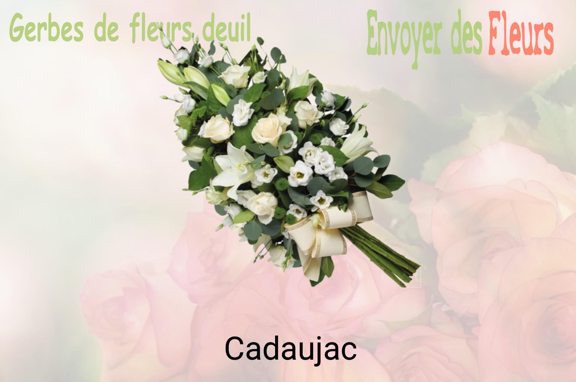 Gerbe de fleurs de deuil livrée à Cadaujac